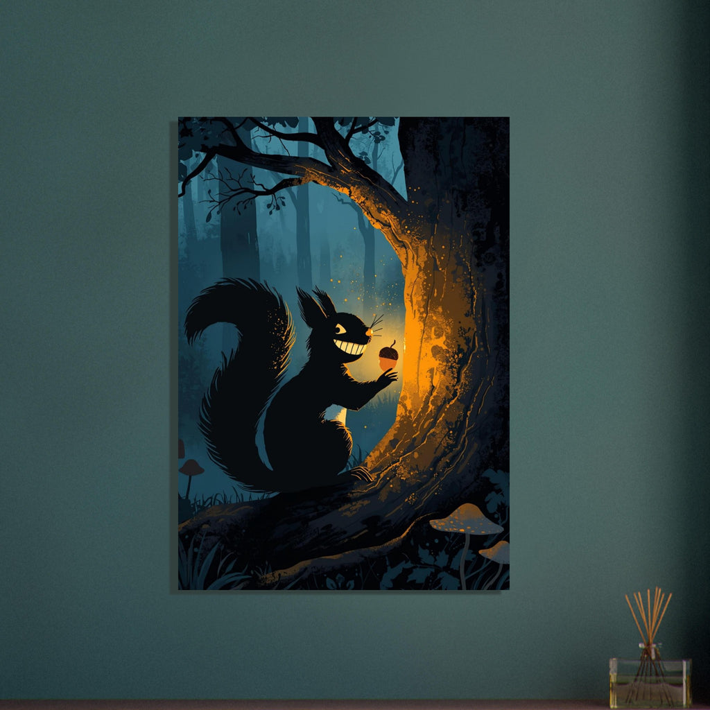 squirrel art print for the nursery, soft painterly artwork on matte paper
