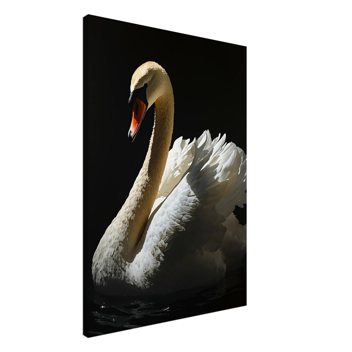 swan art print for the bedroom, soft painterly artwork on matte paper