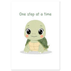 sea turtle art print for the bathroom, soft painterly artwork on matte paper