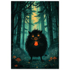pig art print for the kitchen, soft painterly artwork on matte paper