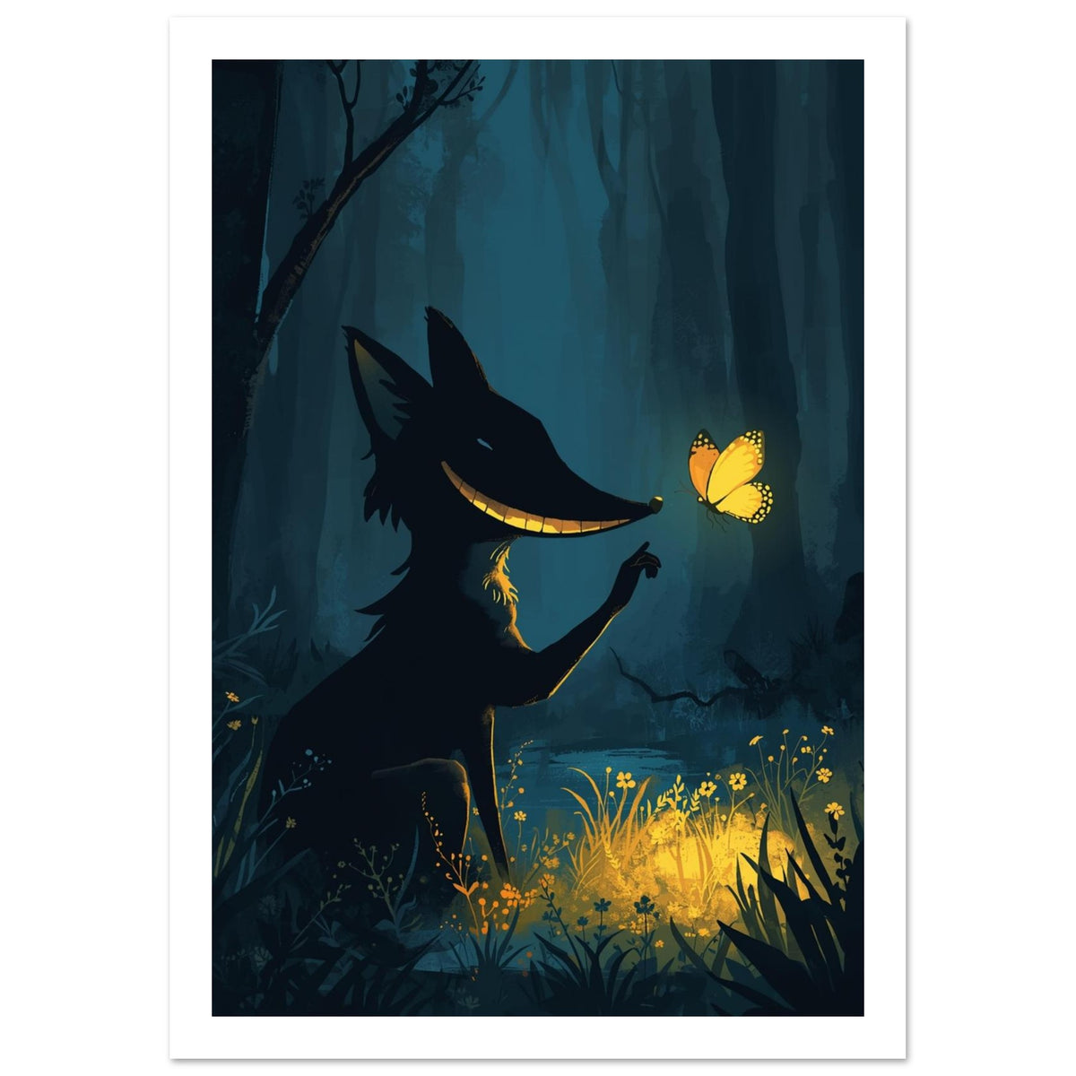 Fox Study Fine Art Print – White Border