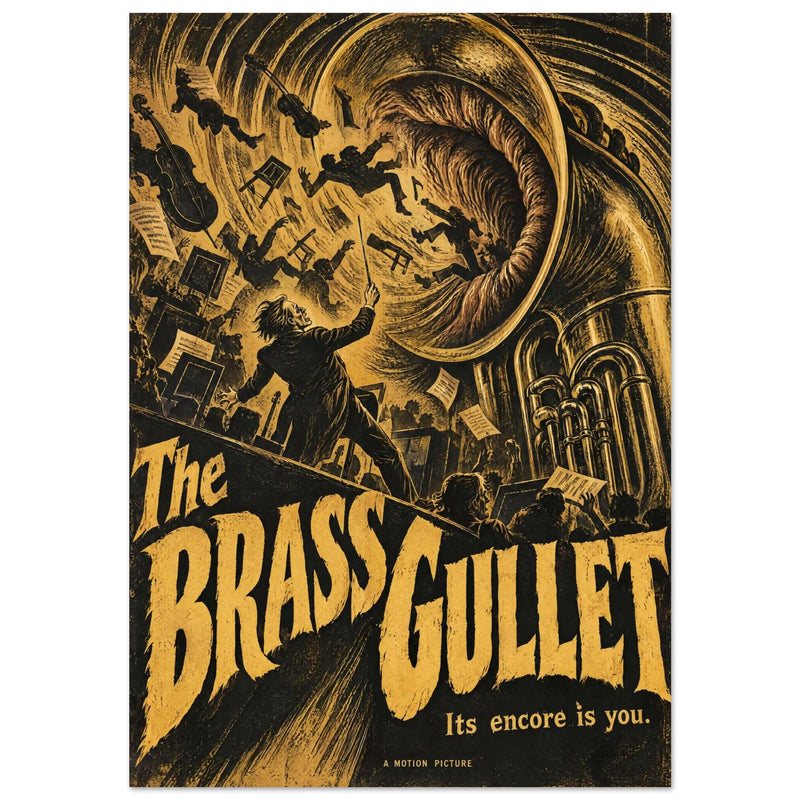 The Brass Gullet Retro Horror Poster