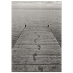 Lakeside Jetty Footprints Photography Art Print