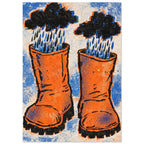 Orange Wellington Boots Graphic Art Print