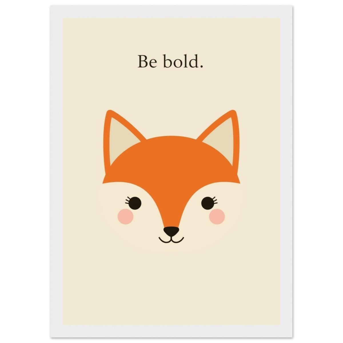 Fox Portrait Art Print – Framed