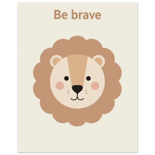 lion art print for the living room, soft painterly artwork on matte paper