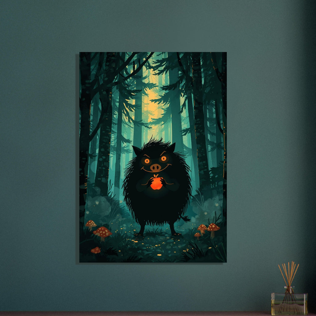 pig art print for the kitchen, soft painterly artwork on matte paper