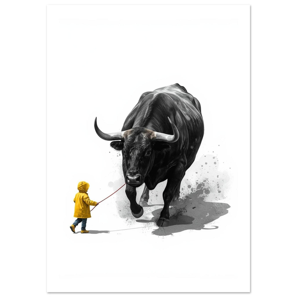 cow art print for the kitchen, soft painterly artwork on matte paper