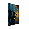 squirrel art print for the nursery, soft painterly artwork on matte paper
