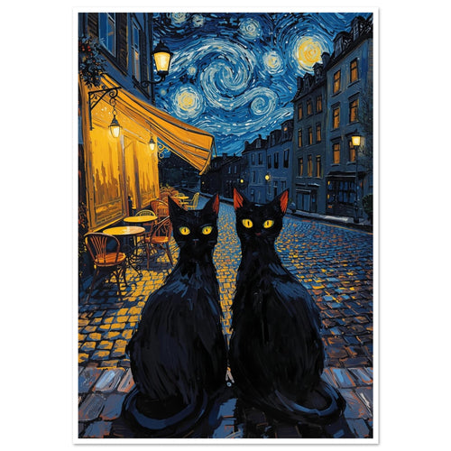 cat art print for the living room, soft painterly artwork on matte paper
