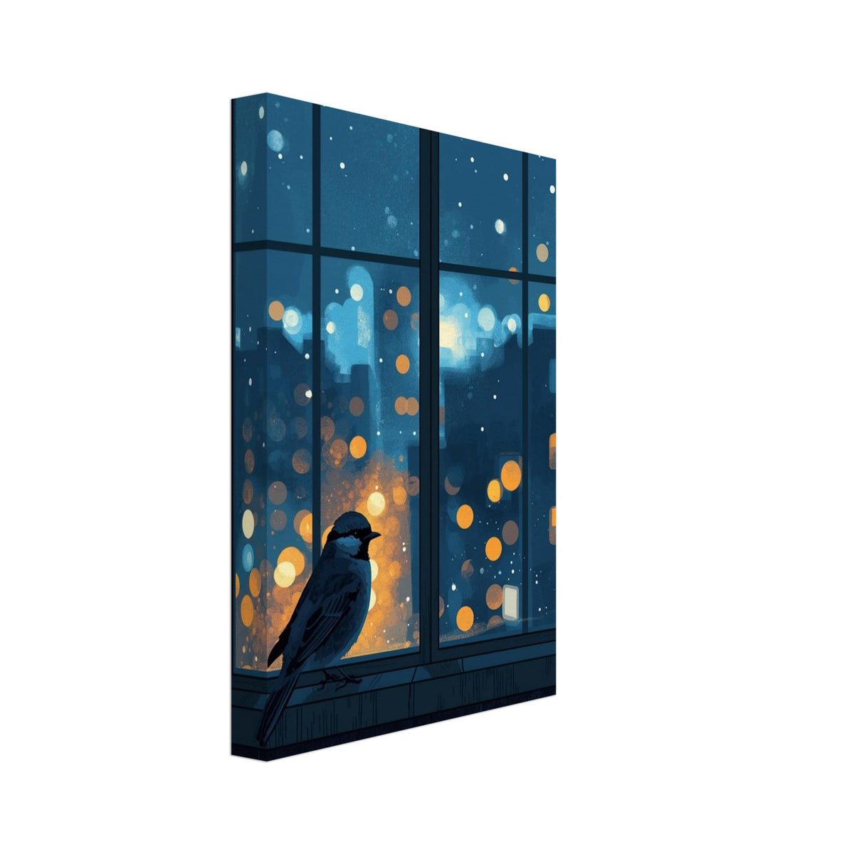 small garden bird art print for the kitchen, soft painterly artwork on matte paper