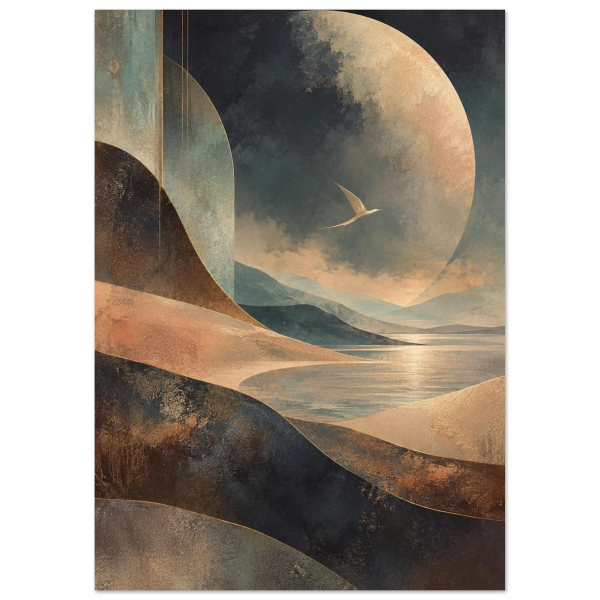 Original Abstract Composition in Soft Light VI Art Print