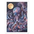 deep sea fish art print for the bathroom, soft painterly artwork on matte paper