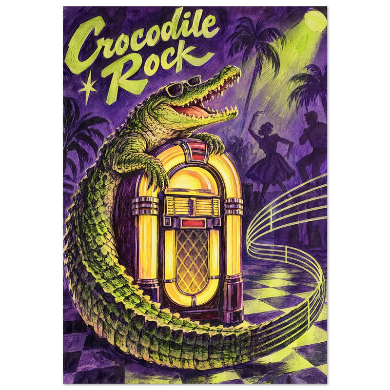 Crocodile Rock Retro Jukebox Poster