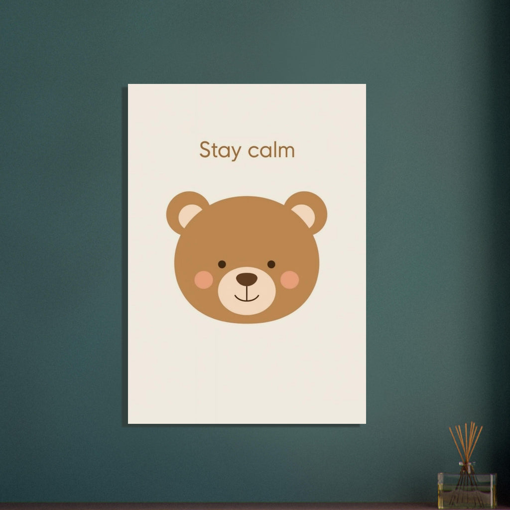 bear art print for the living room, soft painterly artwork on matte paper