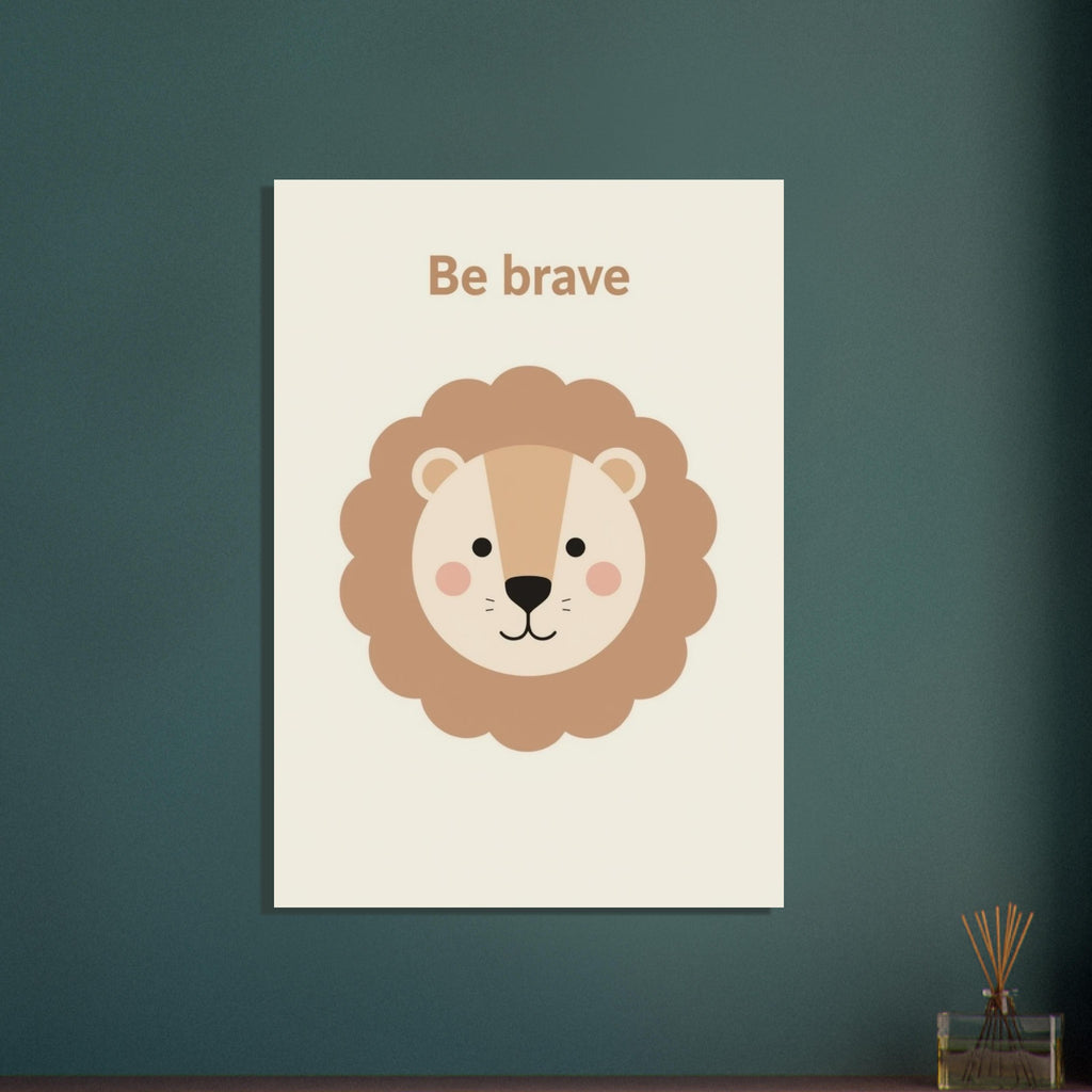 lion art print for the living room, soft painterly artwork on matte paper