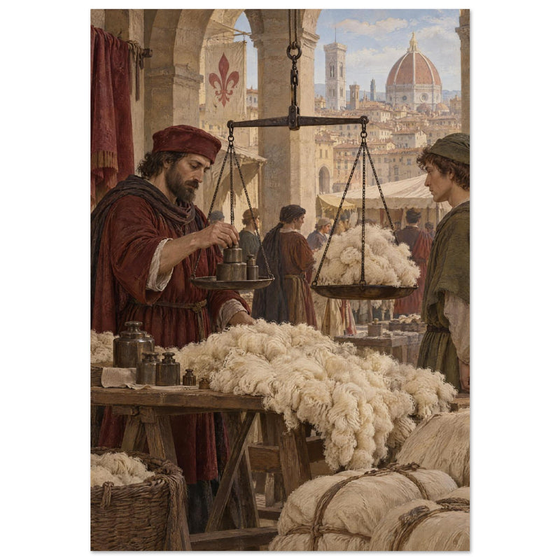 Florence Wool Market Classic Art Print