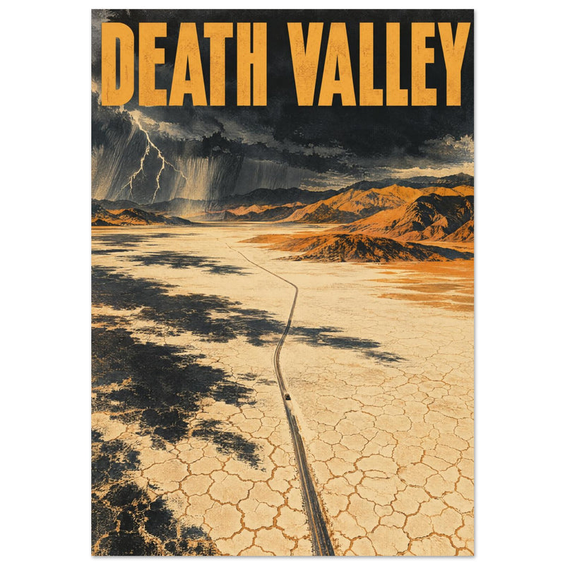Death Valley Retro Travel Poster