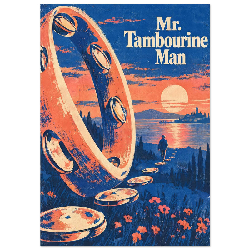 Mr. Tambourine Man Retro Poster