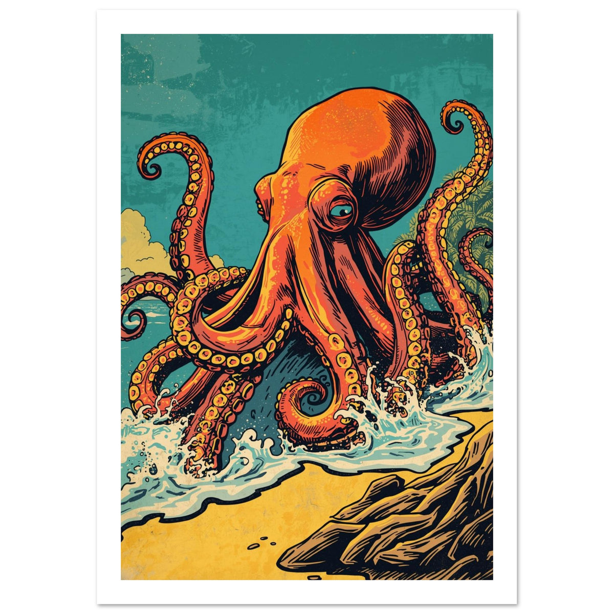Kraken Study Fine Art Print – White Border