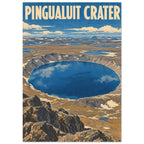 Pingualuit Crater Vintage Travel Poster