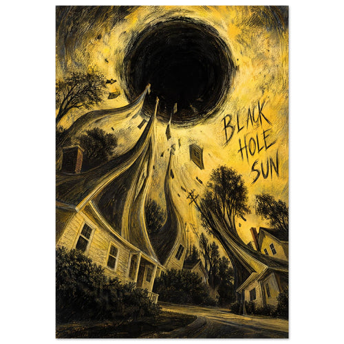 Black Hole Sun Surreal – illustration wall art print by Printavelle