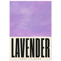 Textured lilac field with small cream brush marks above bold black LAVENDER lettering and the words TAKE IT SLOW.