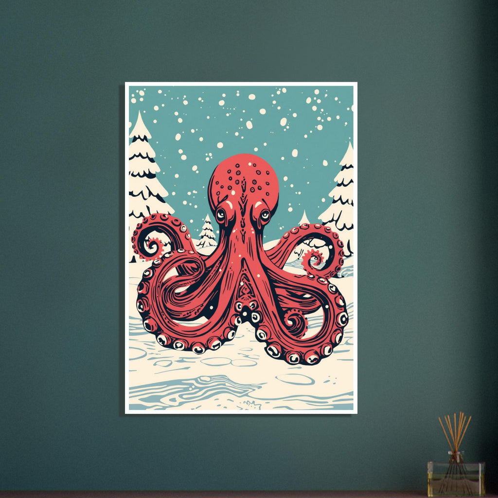 deep sea fish art print for the bathroom, soft painterly artwork on matte paper