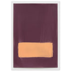 Plum And Peach Colour Block Art Print