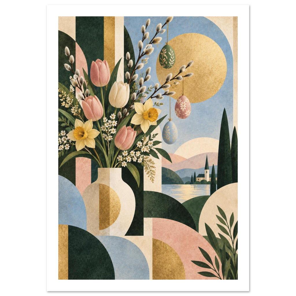 original abstract composition art print for the living room, soft painterly artwork on matte paper