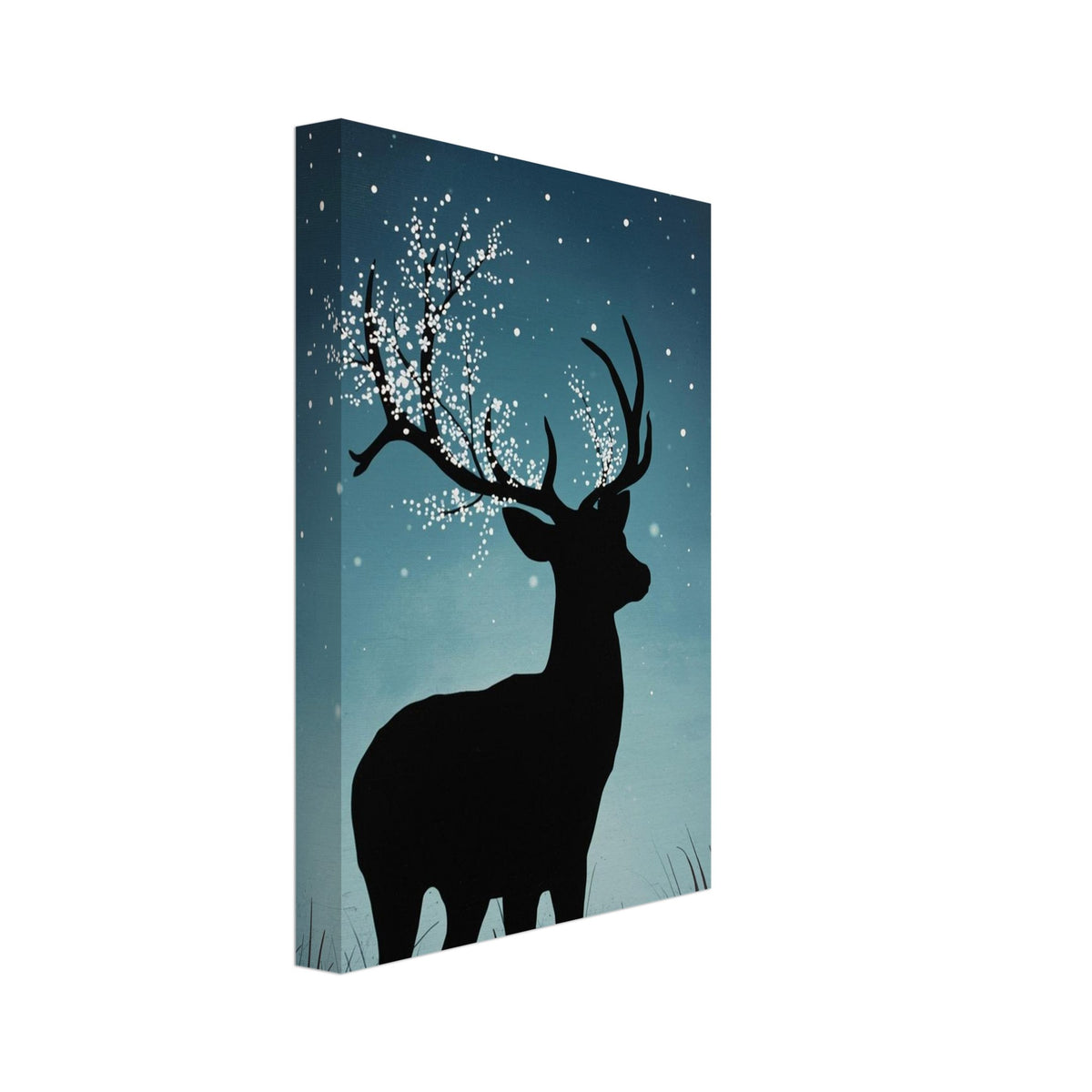 deer art print for the living room, soft painterly artwork on matte paper