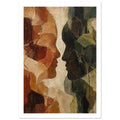 original abstract composition art print for the living room, soft painterly artwork on matte paper