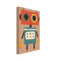 friendly robot art print for the nursery, soft painterly artwork on matte paper
