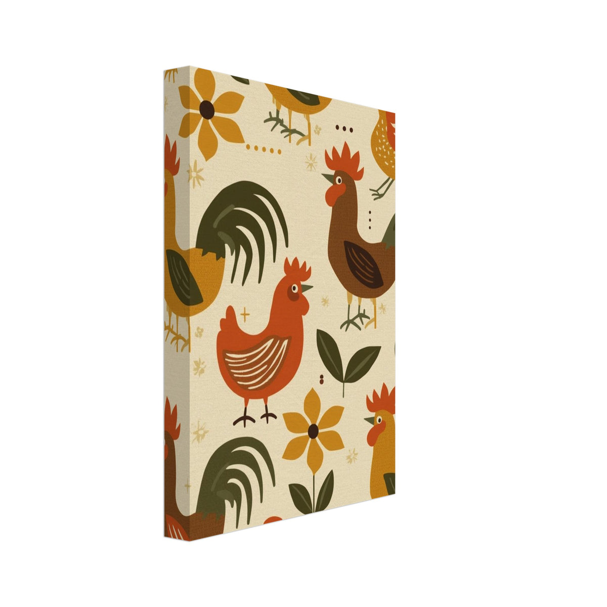 rooster art print for the living room, soft painterly artwork on matte paper