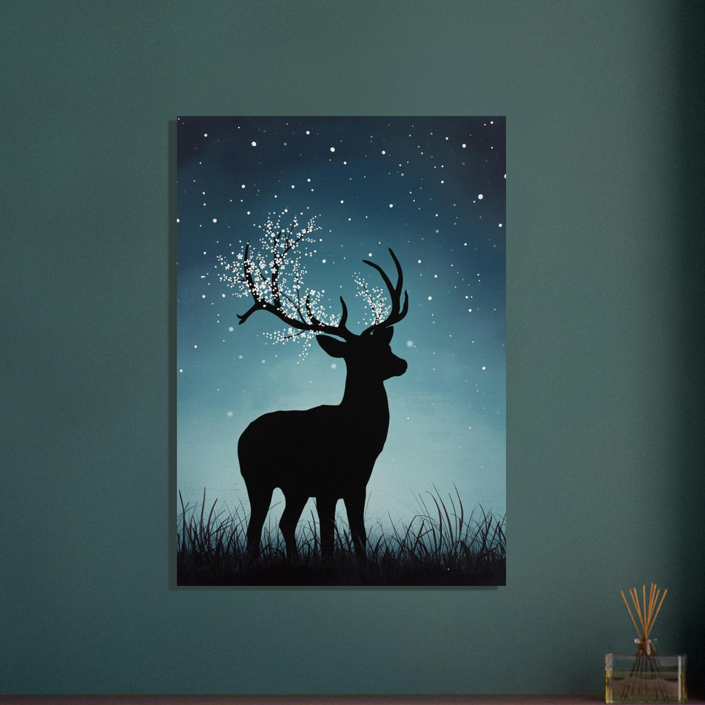 deer art print for the living room, soft painterly artwork on matte paper