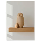 Wooden Owl Pair Photography Art Print