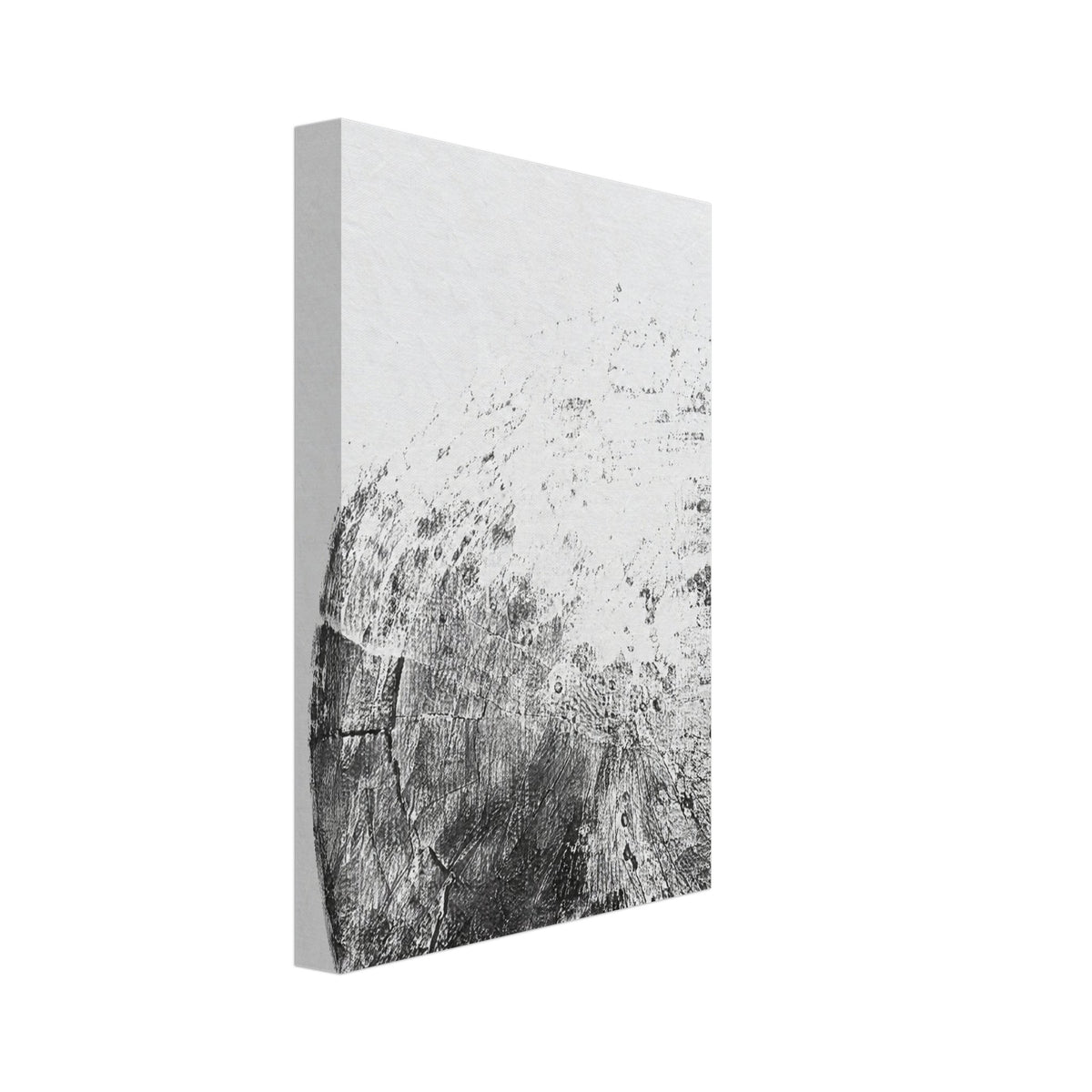 Textured Circle Monochrome Art Print – Canvas