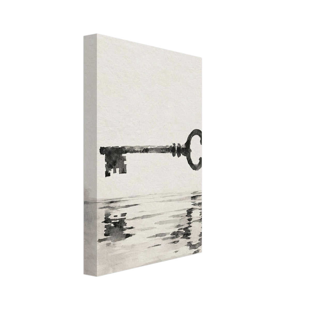 Key And Reflection Watercolour Art Print – Canvas
