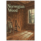 Norwegian Wood Vintage Guitar Poster