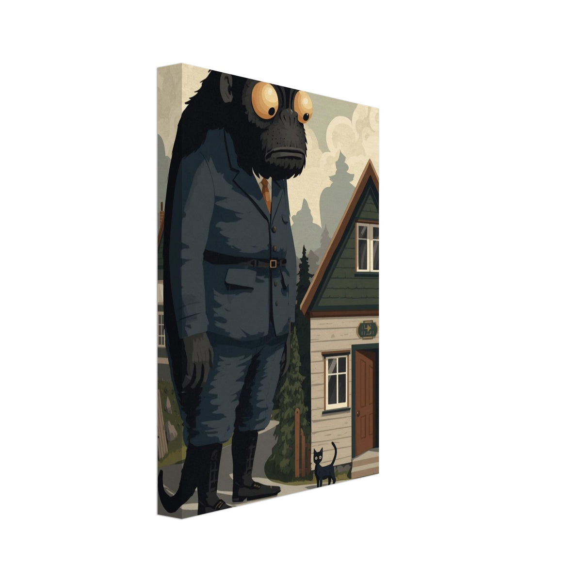 original abstract composition art print for the living room, soft painterly artwork on matte paper
