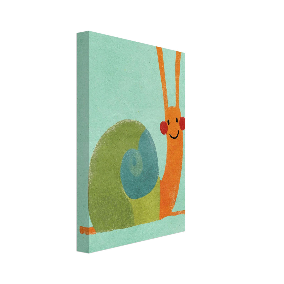 snail art print for the kitchen, soft painterly artwork on matte paper