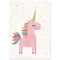 unicorn art print for the nursery, soft painterly artwork on matte paper