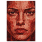 Red Face Portrait Art Print