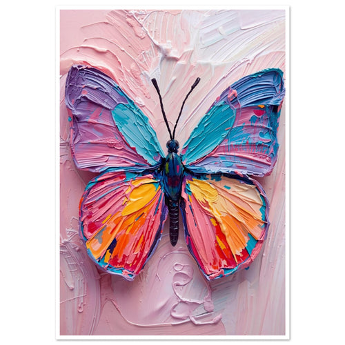 butterfly art print for the bedroom, soft painterly artwork on matte paper