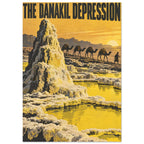 Danakil Depression Vintage Travel Poster