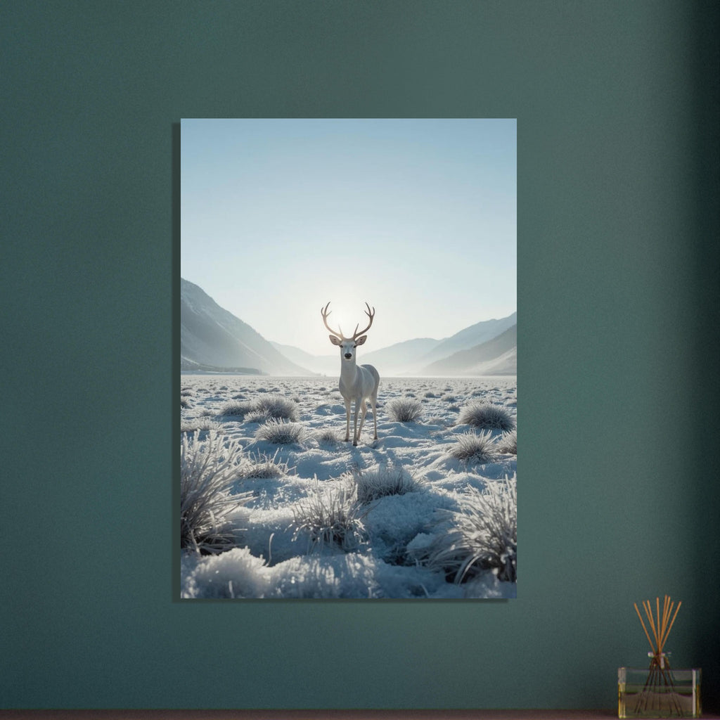 deer art print for the living room, soft painterly artwork on matte paper