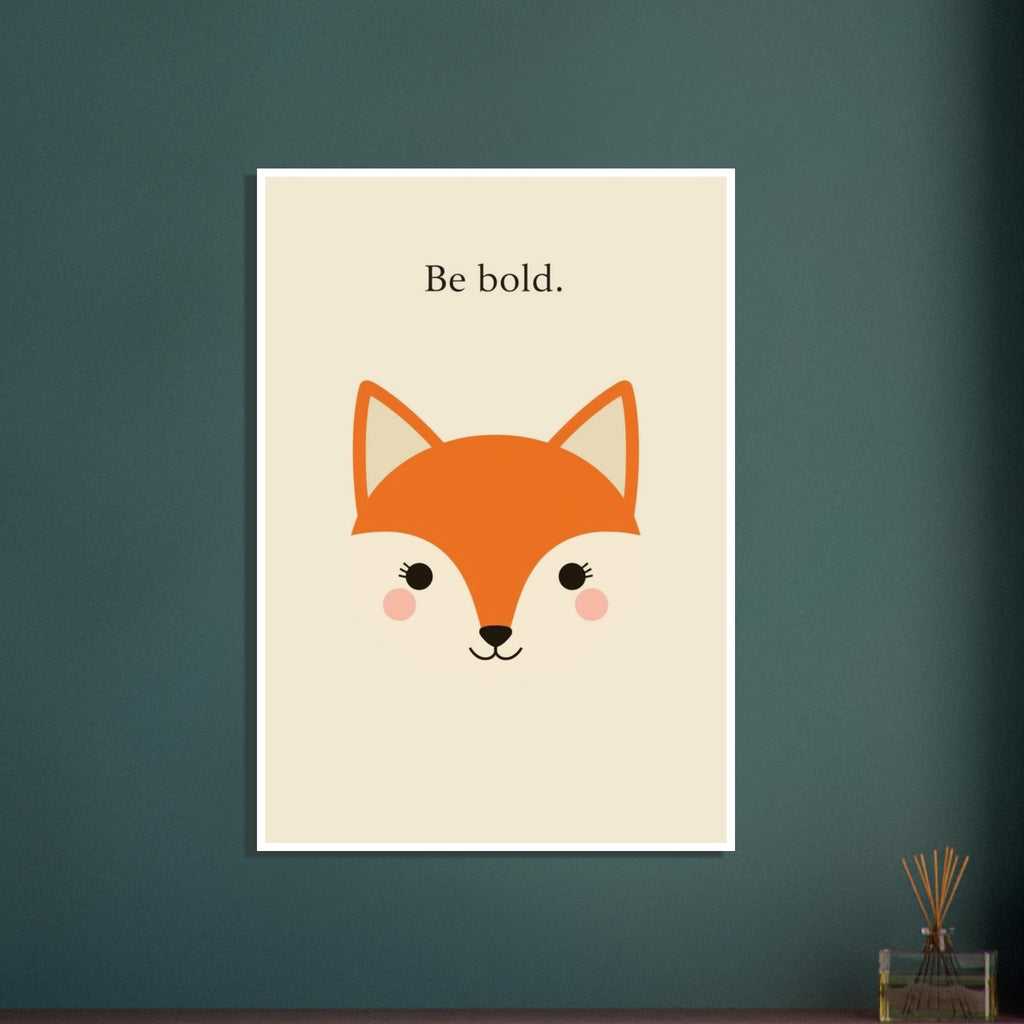 fox art print for the living room, soft painterly artwork on matte paper