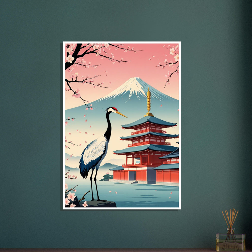 bird art print for the living room, soft painterly artwork on matte paper