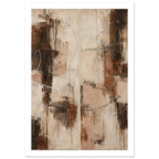original abstract composition art print for the living room, soft painterly artwork on matte paper
