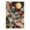 original abstract composition art print for the living room, soft painterly artwork on matte paper